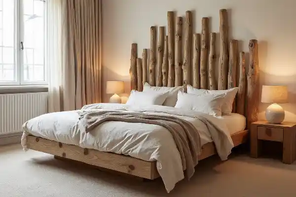 Tête de Lit Bois Flotté pour une Chambre Naturelle