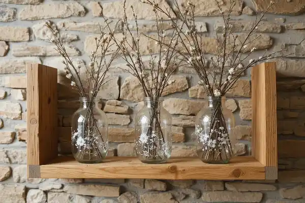 Vases fabriqués avec des bocaux en verre recyclés pour une déco débrouille écolo et pas chère